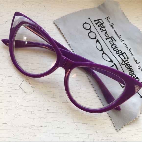 Purple Cat Eye Reading Glasses