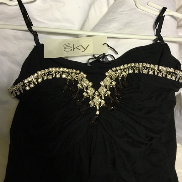 Sky tube dress rhinestones new with tag xs