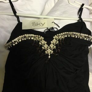 Sky tube dress rhinestones new with tag xs