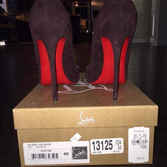 SOLD! Christian Louboutin 120mm Suede So Kate - Picture 2 of 4