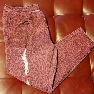 Red cheetah jeans