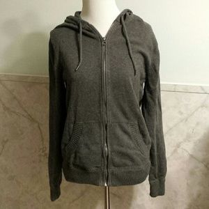 Merona Dark Gray Zip Up Hoodie Small