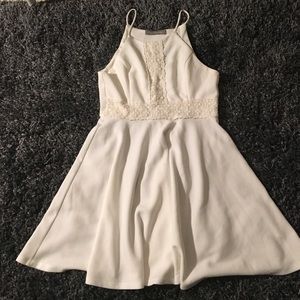 white boho dress/skater dress