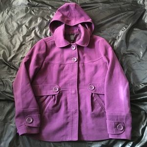 Torrid size 0 purple coat
