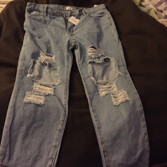 Distressed jeans
