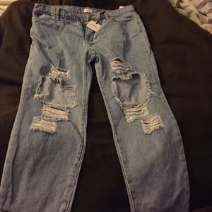 Distressed jeans