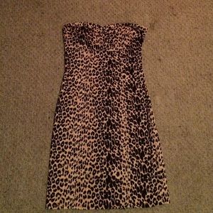 Leopard (cheetah) 🐆 sweetheart line short dress.