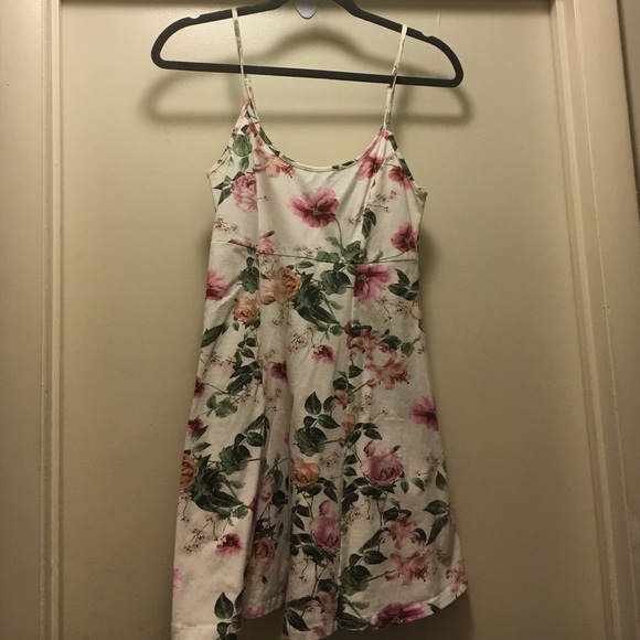 White dress with flowers
