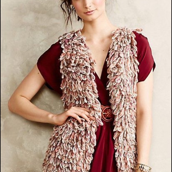 Anthropologie sherbert loop vest