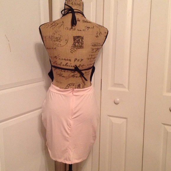Pink/Black Halter Dress NWOT - Picture 2 of 4