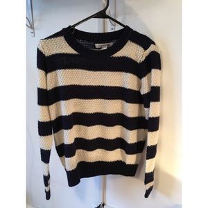 Forever 21 / Navy Blue and Cream Sweater