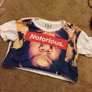 notorious B.I.G crop top