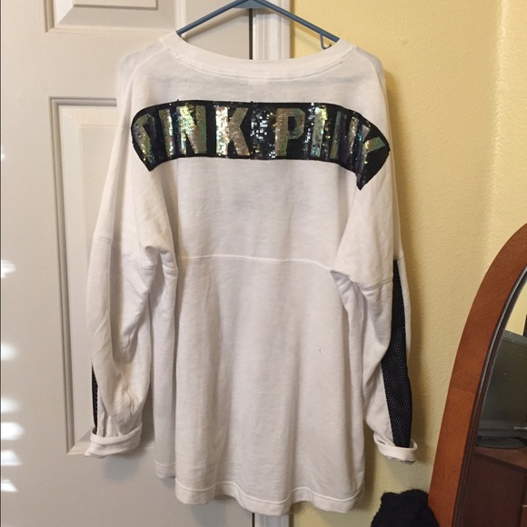 Sold 😇😇Multi color bling PINK VS crew - Picture 2 of 2