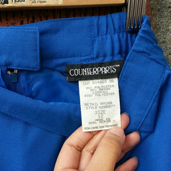 Cobalt Blue Pencil Skirt - Picture 4 of 4