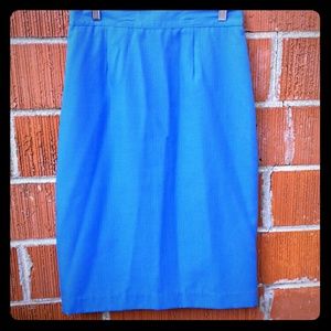 Cobalt Blue Pencil Skirt