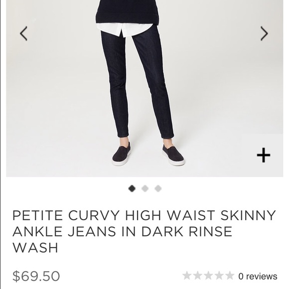 LOFT Dark Wash Petite Ankle Jeans - Picture 4 of 4