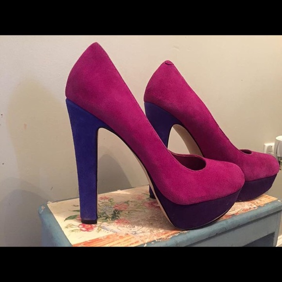 Steve Madden Multi Colored Platform Heels
