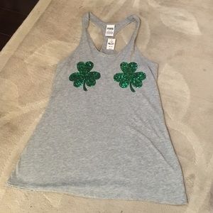 Brand New! Shamrock St Patrick's Day Pink tank ☘☘