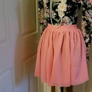 chiffon scuba mini skirt