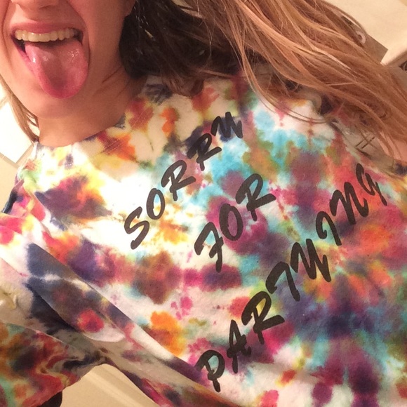 "Sorry For Partying" Tie-Dye T-Shirt!! 😝✌🏼️