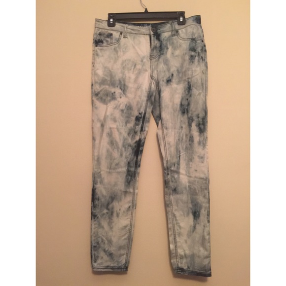 Acid washed skinny jeggings