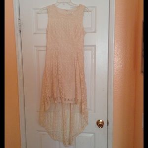 Beige lace dress
