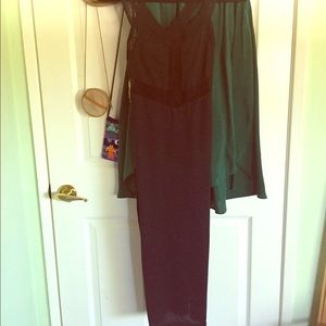 Cut out mesh maxi dress