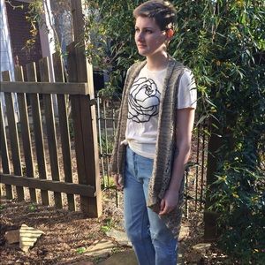 J.Crew cream rose shirt