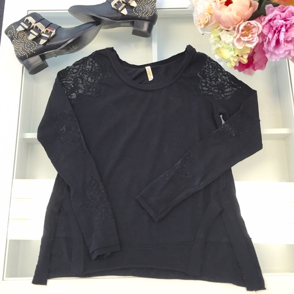 Free People Tops - Free people Lacey cutout long sleeve