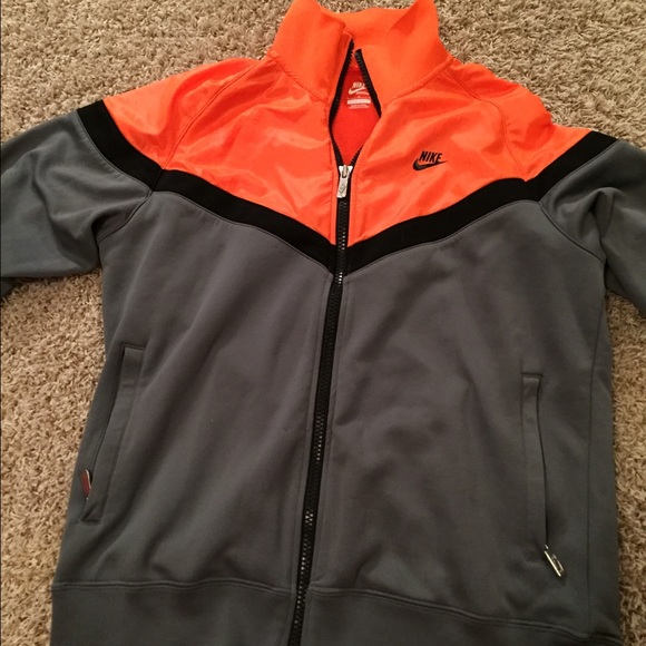 Orange and gray men's Nike jacket