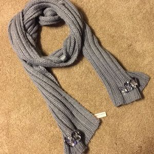 Juicy Couture knit scarf! Grey, very cute!🛍😍