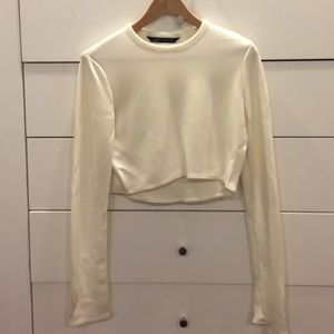 Zara white cropped sweater