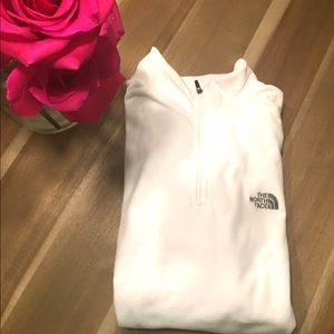 North Face White Half Zip