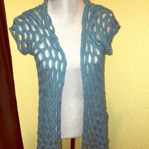 Crochet Teal Coverup/Sweater