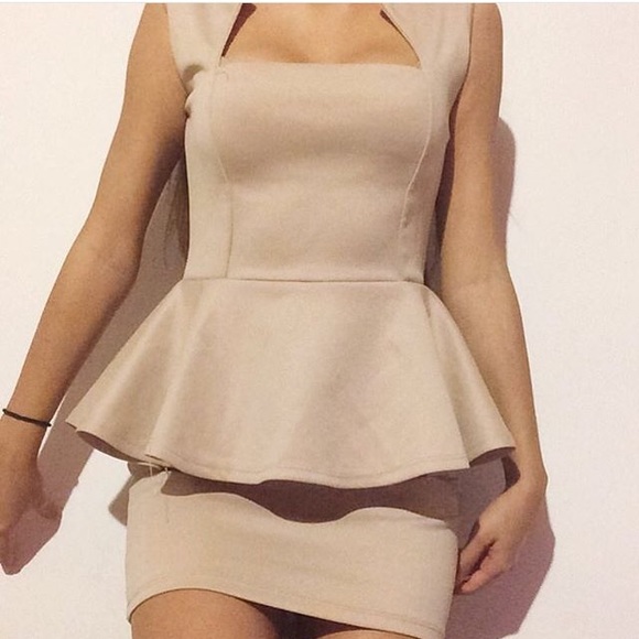Tan bodycon dress