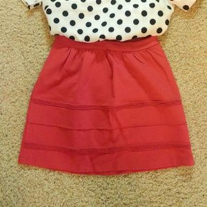 J. Crew NWOT rose pink flared skirt sz 0