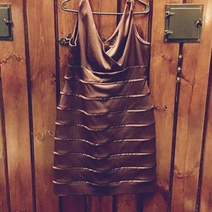 Tahari satin cocktail dress