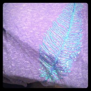 super pretty lavender cropped shirt with sparkles