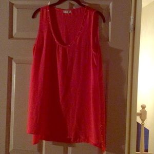 Chiffon orange high low top with gold studs