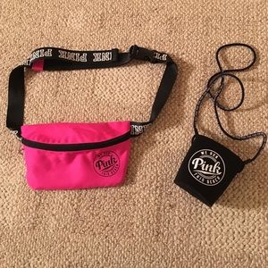 Pink waist bag and drink tote!!