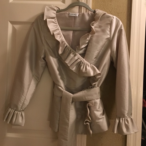 Calvin Klein silver jacket, blazer