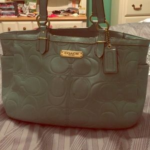 Patten leather coach purse