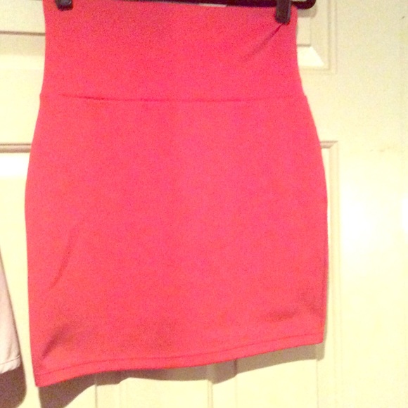Orange mini skirt