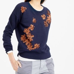 J.Crew Retail Sequin Flower Sweatshirt