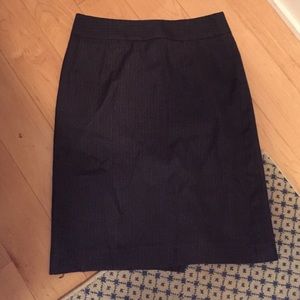 Work pinstripe pencil skirt