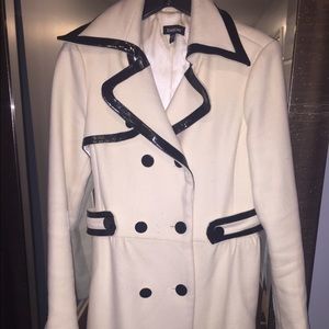 Cream wool coat Bebe