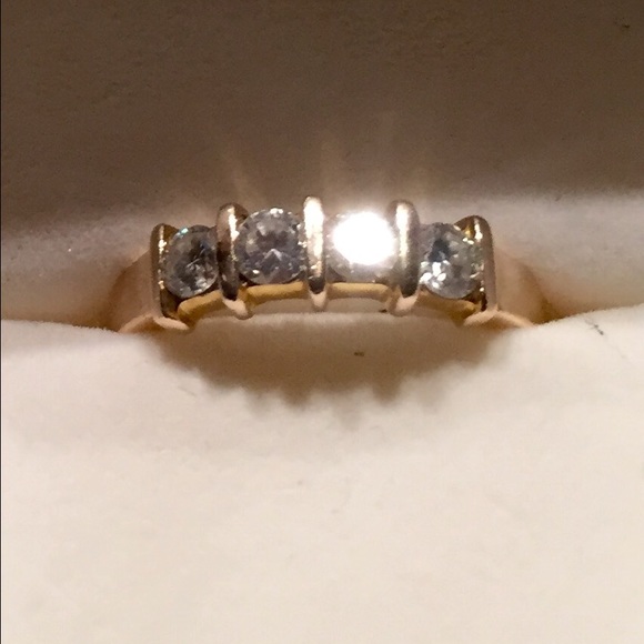 Real 10k gold and diamond ring
