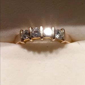 Real 10k gold and diamond ring