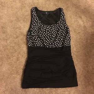 Dressy tank black with polka dots from Maurice's