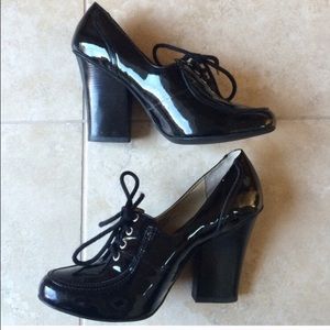 Michael Kors lace up patent leather
